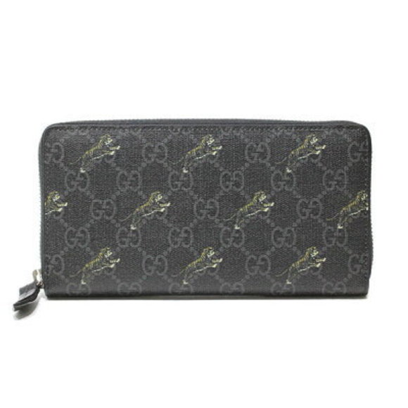 Gucci GG Tiger Wallet Zip Supreme zip Black - Picture 1 of 4